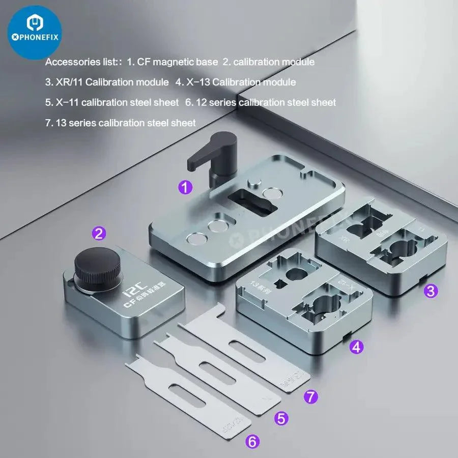 Calibrateur matriciel i2C 15-en-1 CF pour iPhone X à 14 Pro Max Face ID, banc de test de carte mère PHONEFIX, utilisé pour l'étalonnage des appareils