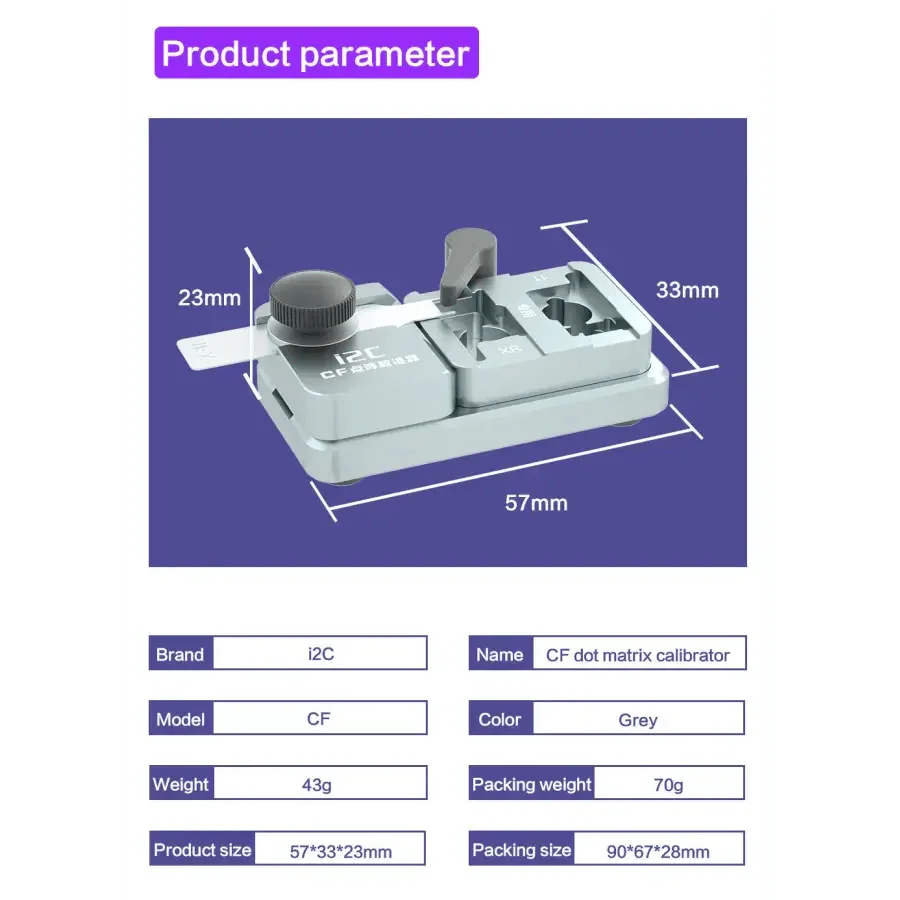 Calibrateur matriciel i2C 15-en-1 pour carte mère Face ID iPhone X à 14 Pro Max, par PHONEFIX