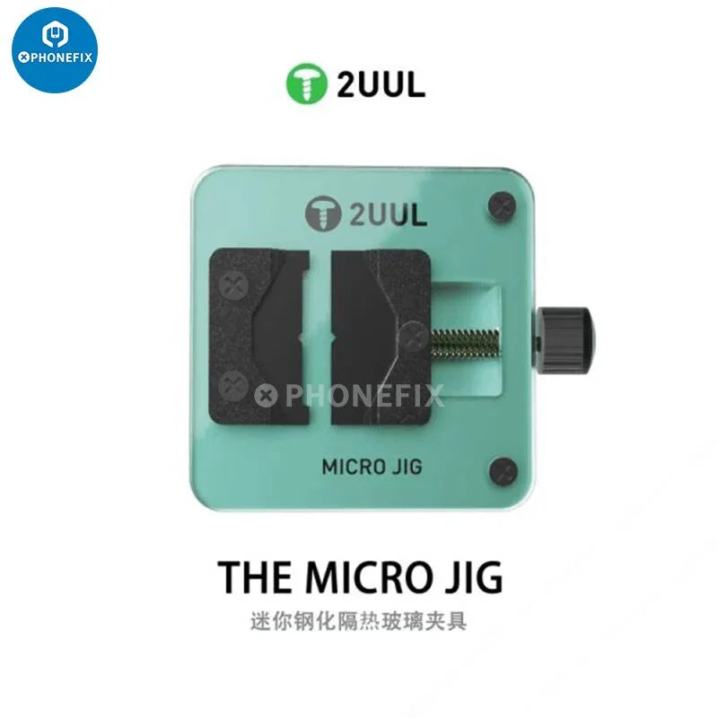 PHONEFIX 2UUL Mini Chip Jig for universal phone motherboard testing and repair, compact fixture for secure chip placement.