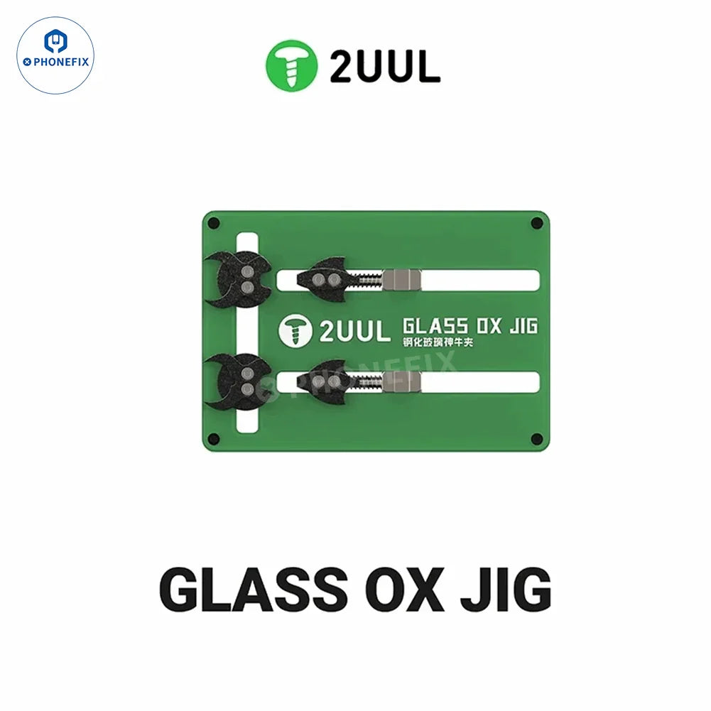 2UUL THE SMILE JIG OX glass fixture for phone PCB IC soldering, designed for motherboard testing and repair.