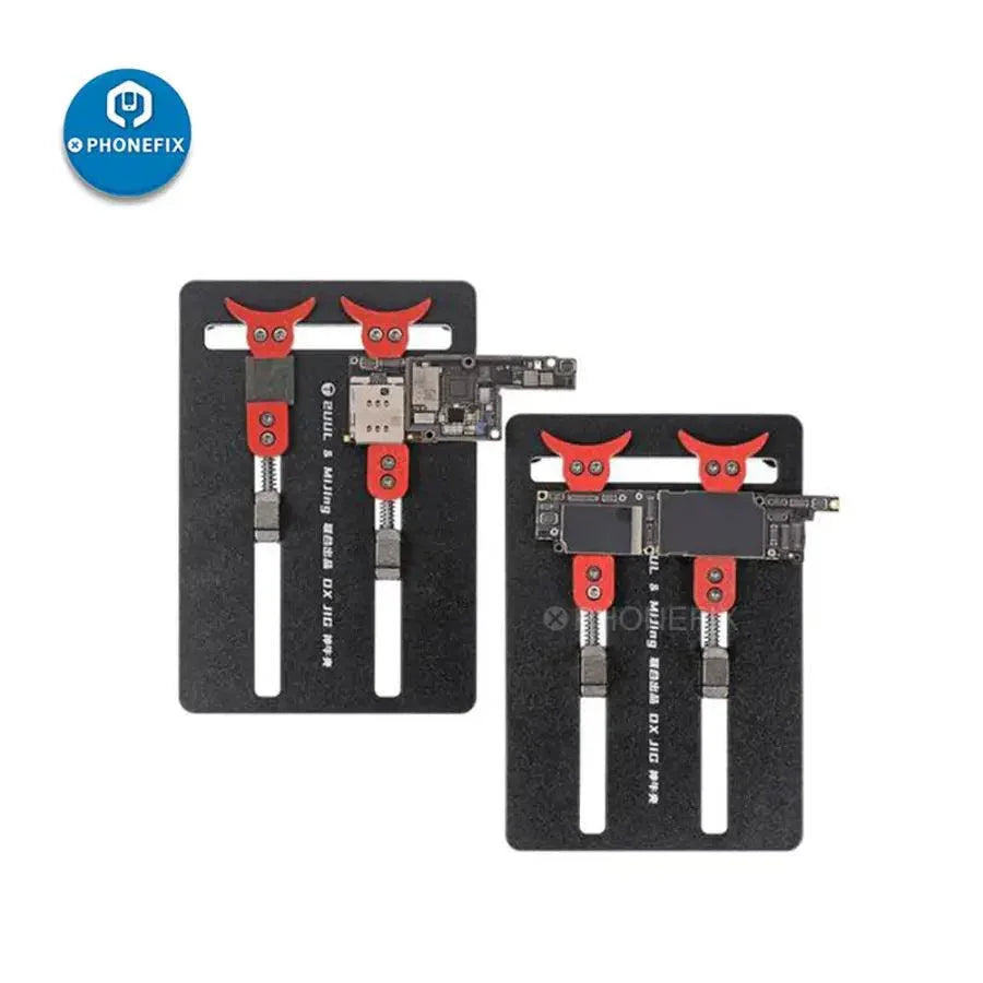 2UUL OX JIG PhoneFix motherboard test fixture for phone repair, versatile PCB board holder and fixture for electronic testing.