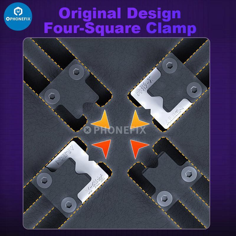 Mechanic Alien-X 360° Universal Contract Motherboard Holder Fixture by PHONEFIX for testing and securing motherboards during repair.