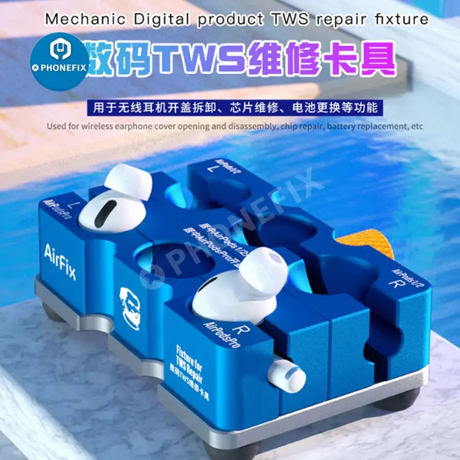 PHONEFIX mechanic earphone clip cover for AirPods 1/2/ Pro, motherboard test fixture for repair and opening.