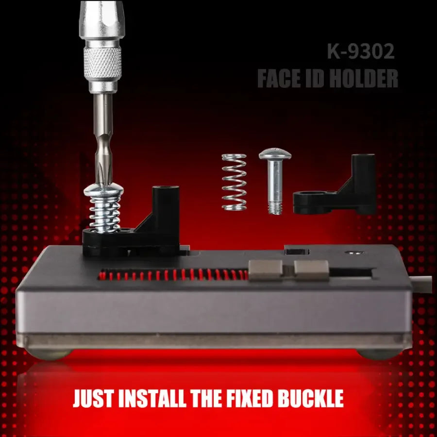 PhoneFix universal motherboard test fixture for X and iPhone 11 Pro Max Face ID repair, used for dot matrix repair and testing.