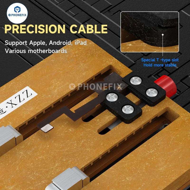 Soporte para placas base XZZ T2 de PHONEFIX, soporte de PCB de doble eje para probar componentes de placas base.
