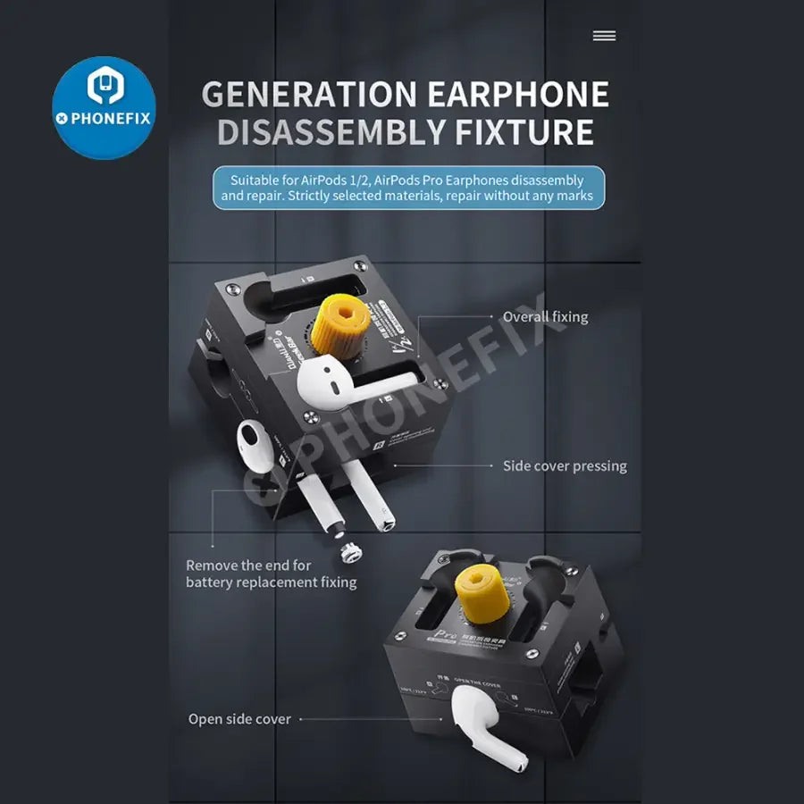 QIANLI Headset Fixture for AirPods 1/2/Pro, PHONEFIX motherboard test fixture for battery disassembly and repair.