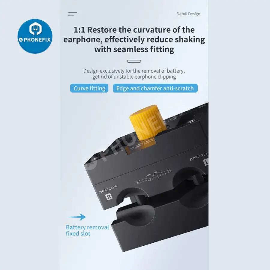 QIANLI Headset Fixture for AirPods 1/2/Pro, PHONEFIX motherboard test fixture for battery disassembly and repair.