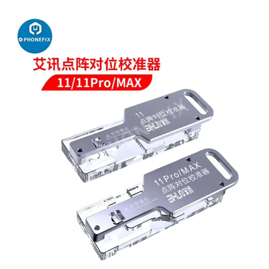 Phonefix JCID AiXun Dot Projector Precision Calibrator for iPhone X-11 Pro Max motherboard test fixture, shown on white background.