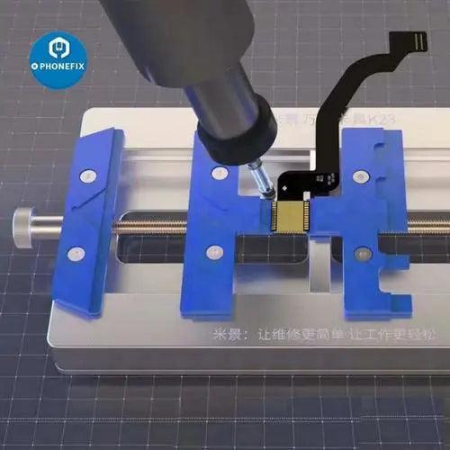 MJ K23 Dual Shaft PCB Soldering Holder by PHONEFIX, a motherboard test fixture for phone repair with adjustable shafts.