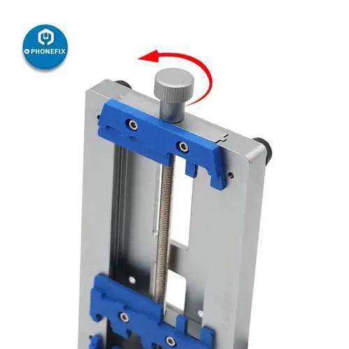 MJ K23 Dual Shaft PCB Soldering Holder by PHONEFIX, a motherboard test fixture with adjustable shafts for phone repair.