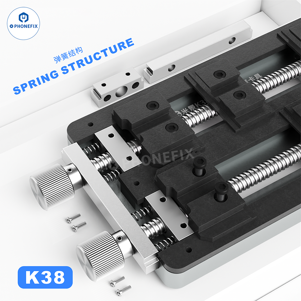 PhoneFix Mijing K23 Pro PCB soldering fixture for phone BGA motherboard repair, testing and fixing electronic circuits.