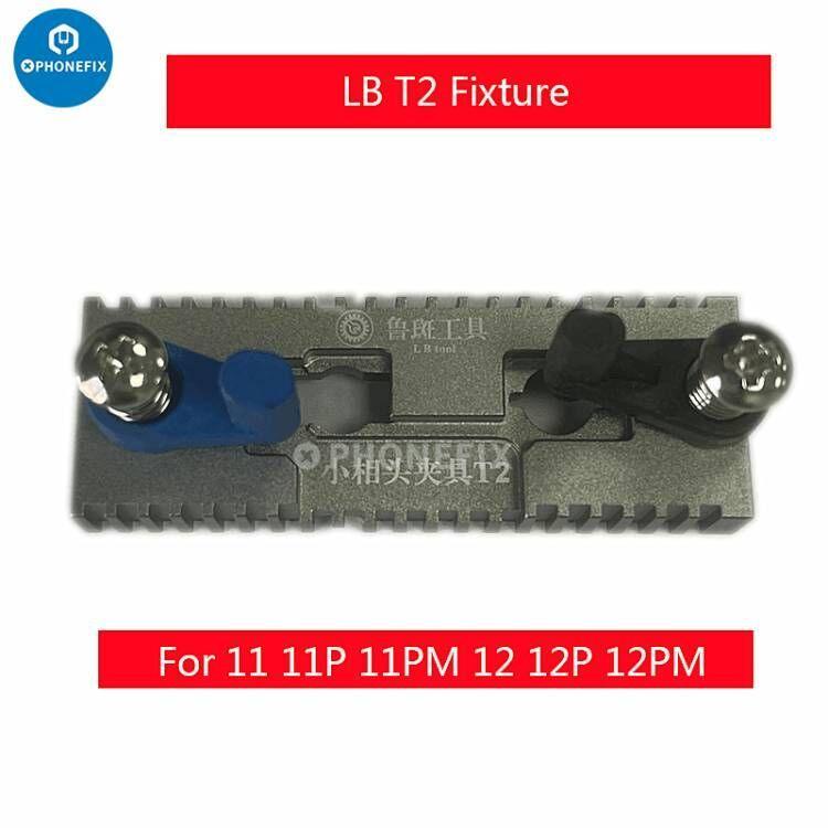 PhoneFix Luban T1/2 D2 Jig Dot Matrix Fixture for iPhone X-12 Pro Max Face ID repair, motherboard test fixture with precise alignment.