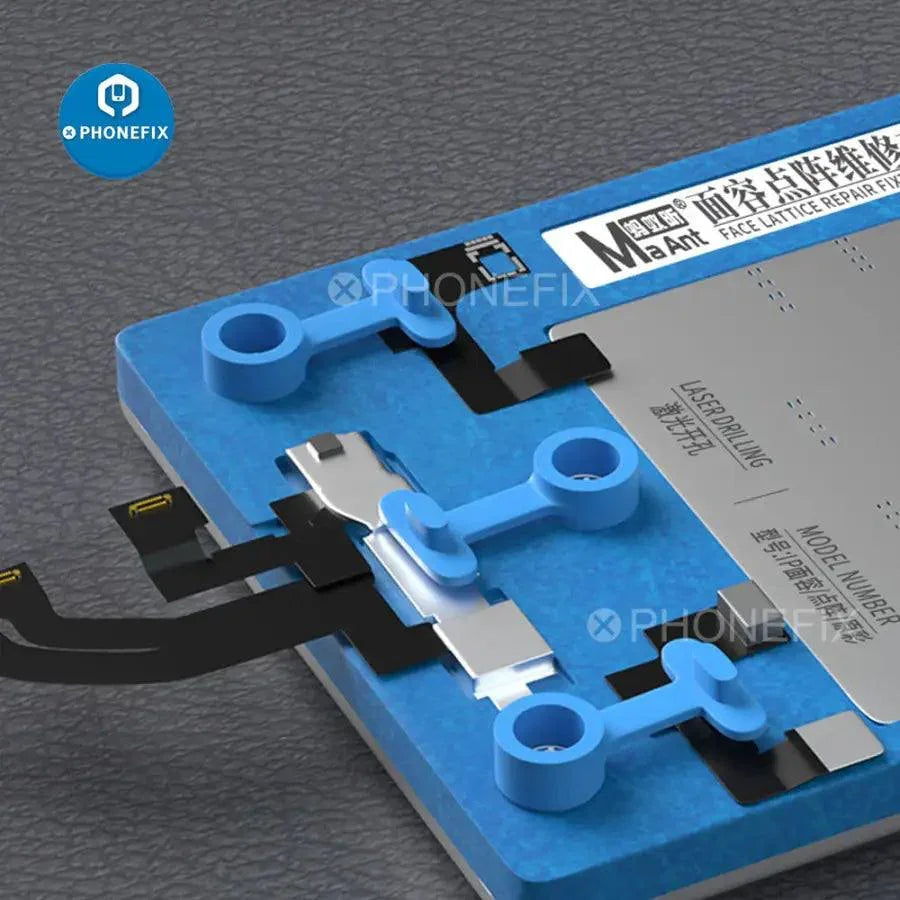 PhoneFix Face ID Lattice Repair Fixture for iPhone X-16 Pro Max motherboard testing and face ID repair.