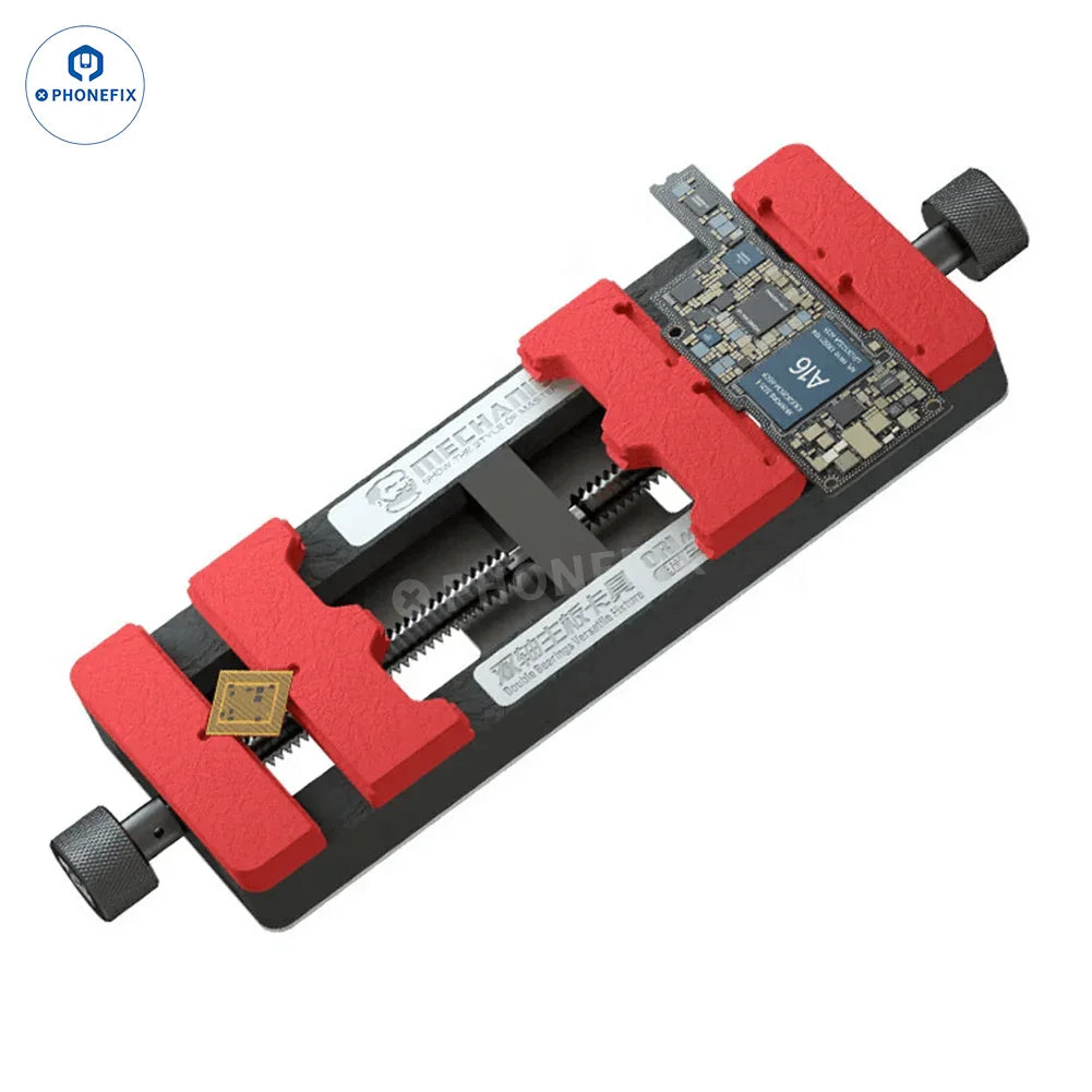 PhoneFix Mechanic Orifix Double Beatings universal motherboard test fixture for phone CPU repair, showing fixture with components.