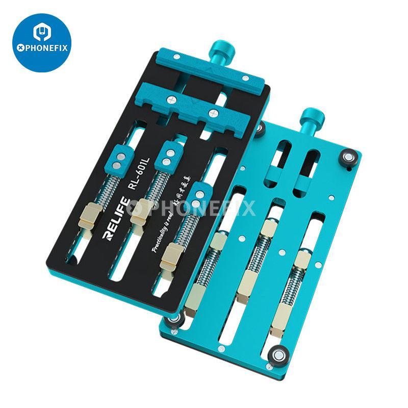 PHONEFIX RL-601L Mini Universal Motherboard Fixture with rotatable clamp for testing and securing motherboards during repairs.