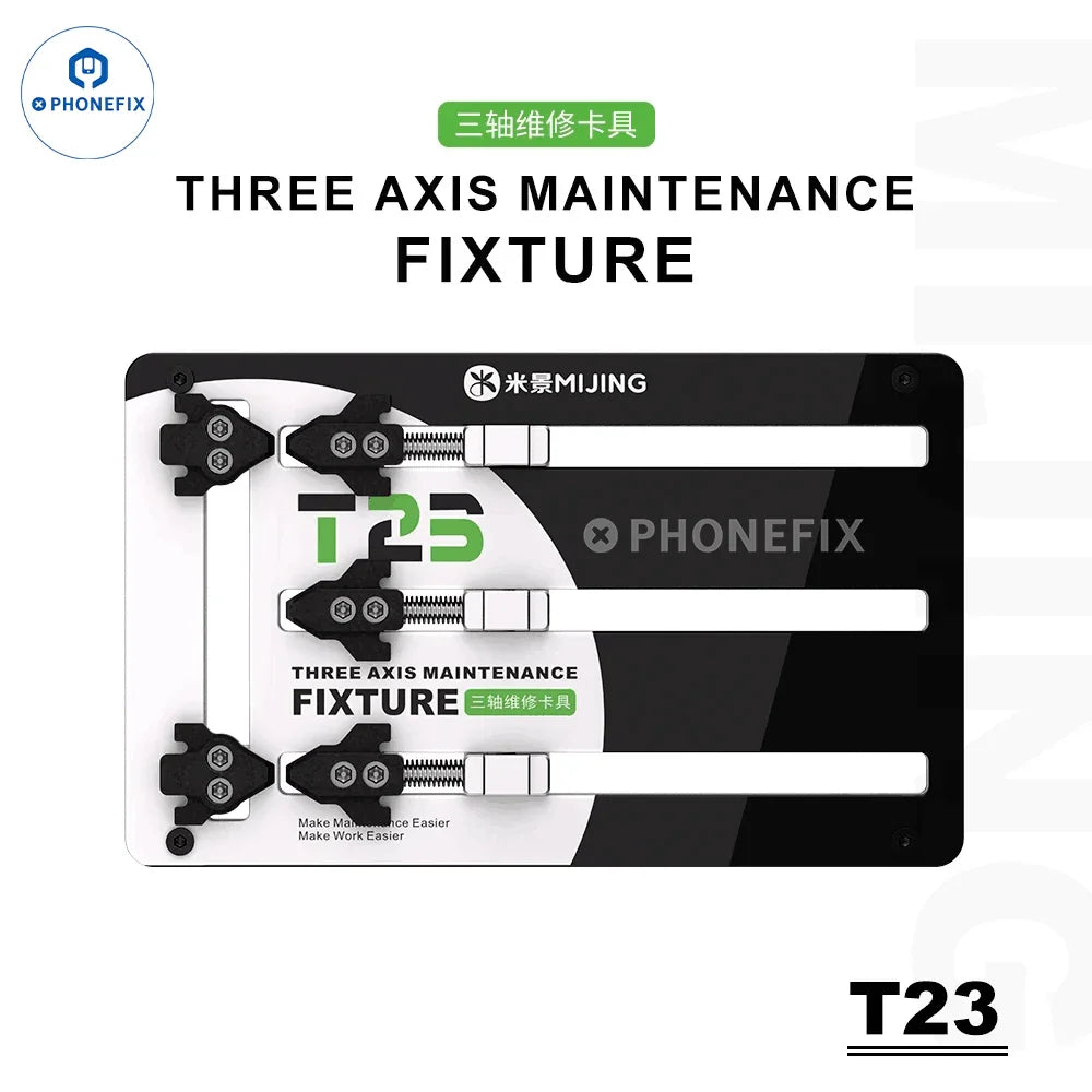 Dispositivo de soldadura de circuitos integrados para placas de circuitos impresos de teléfonos MIJING T22 T23 MAX T33 PRO, para pruebas de placas base, con construcción duradera y alineación precisa.