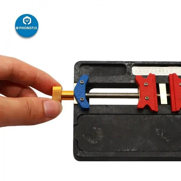 Banc de test haute température pour cartes mères PHONEFIX avec rainure BGA pour un assemblage et un test précis des circuits imprimés de téléphones.