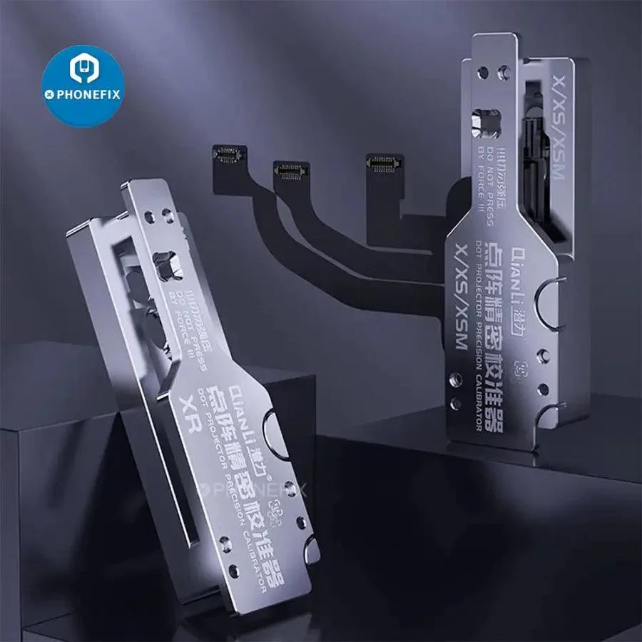 QianLi ToolPlus Lattice Face Precision Calibrator for iPhone X to 15 Pro Max motherboard testing fixture by PHONEFIX.