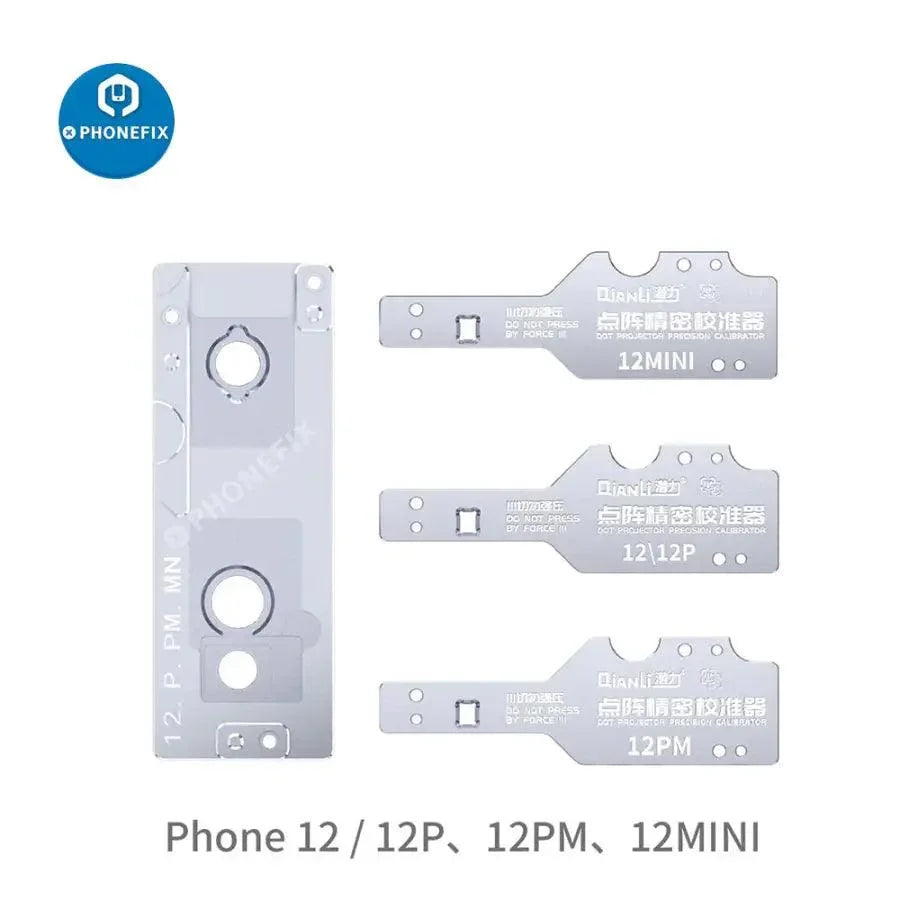 QianLi ToolPlus Lattice Face Calibrator for iPhone X to 15 Pro Max motherboard testing fixture by PHONEFIX.