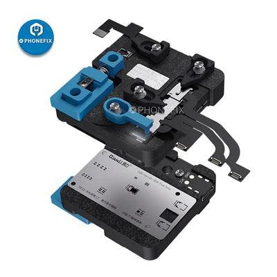 QianLi ToolPlus Lattice Face Precision Calibrator for iPhone X to 15 Pro Max motherboard test fixture, used for phone repair.