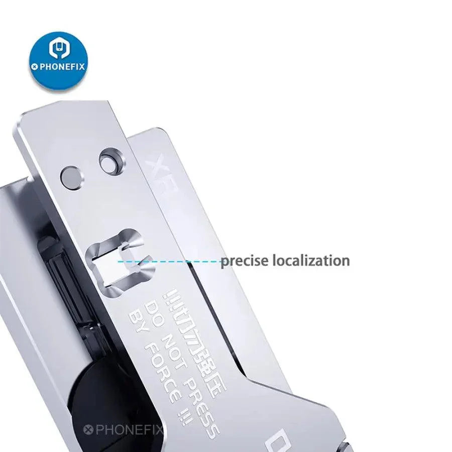 PhoneFix QianLi Dot Projector Precision Calibrator for iPhone X to 12 Pro Max motherboard testing fixture on white background