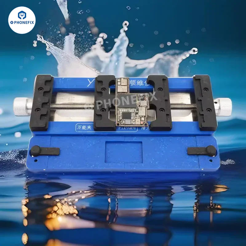 Soporte universal para placas de circuito impreso de teléfonos YCS P03 H03 Pro para soldadura de circuitos integrados de CPU, utilizado como dispositivo de prueba de placas base por PHONEFIX.