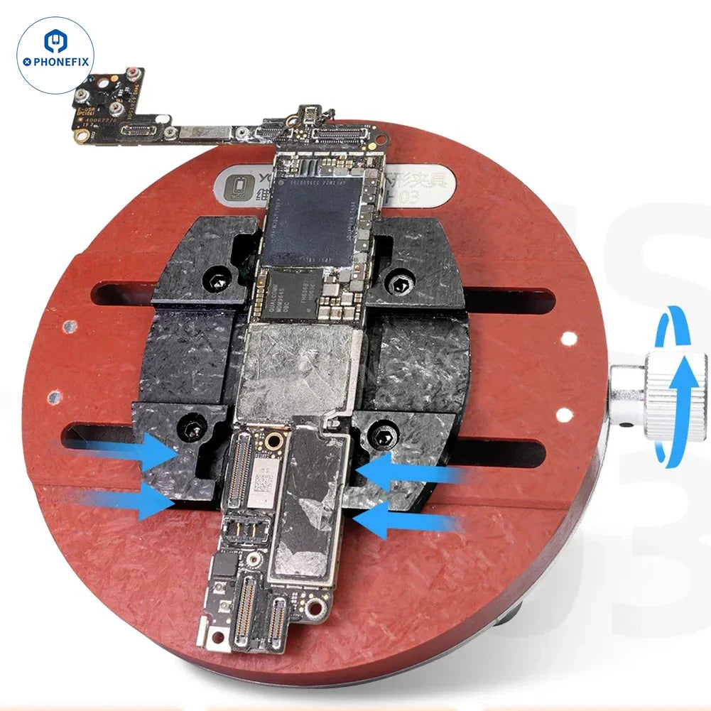 Soporte universal para placas de circuito impreso de teléfonos YCS P03 H03 Pro para soldadura, prueba y reparación de circuitos integrados de CPU, de PHONEFIX, con diseño de fijación preciso.