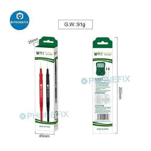 PHONEFIX BST-050 replaceable multimeter test probe with superconductive leads for precise electrical measurements.