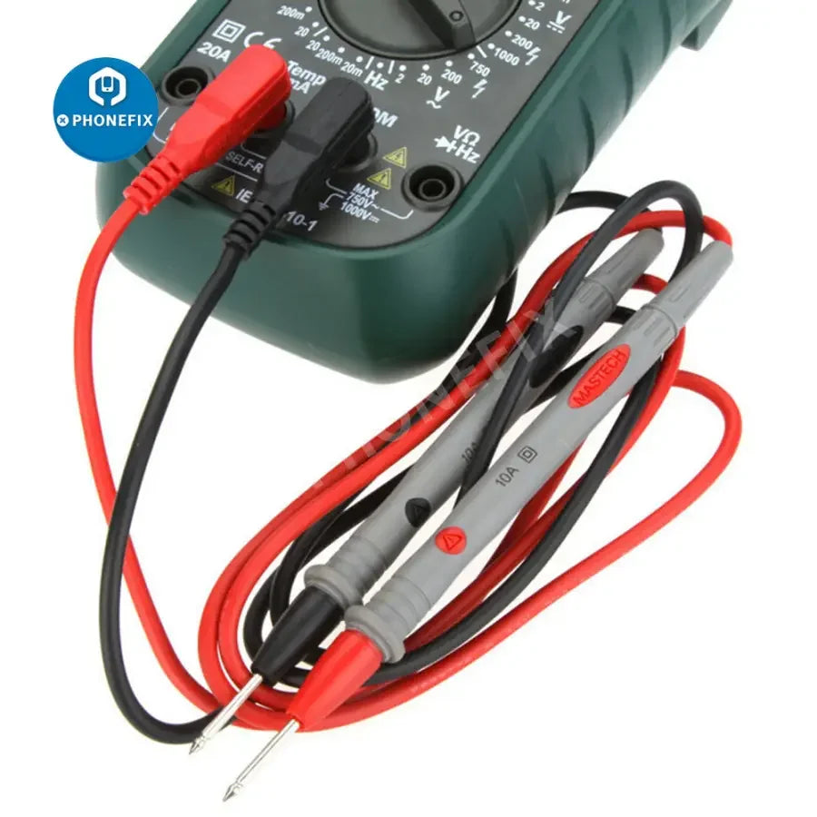 Mastech MY64 digital multimeter with frequency and temperature tester, accessory for electronic testing, by PHONEFIX.