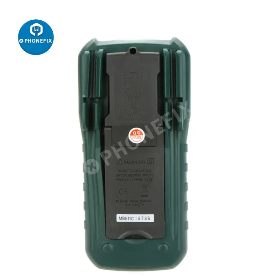 Mastech MY64 digital multimeter with frequency and temperature tester, featuring multimeter accessories from PHONEFIX.