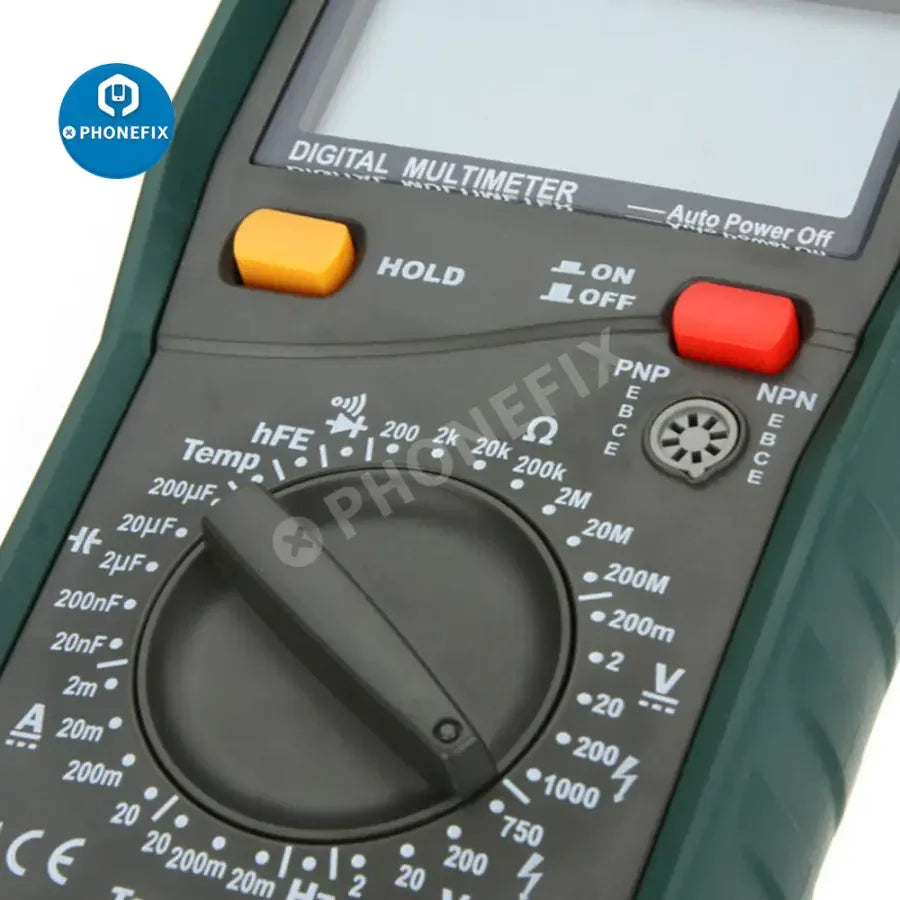 Mastech MY64 digital multimeter with frequency and temperature tester, accessory for precise electrical measurements, branded PHONEFIX.