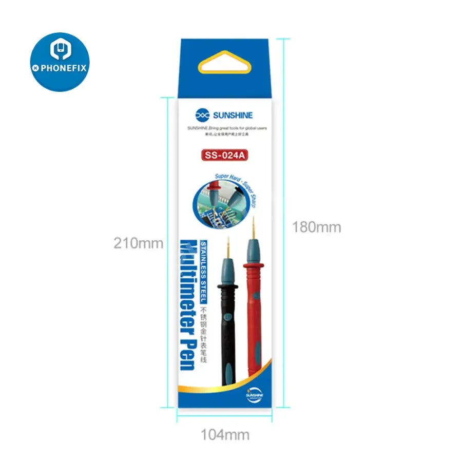 Phonefix SUNSHINE SS-024A multimeter pen with universal cable measuring probes, handheld testing tool for electrical diagnostics.