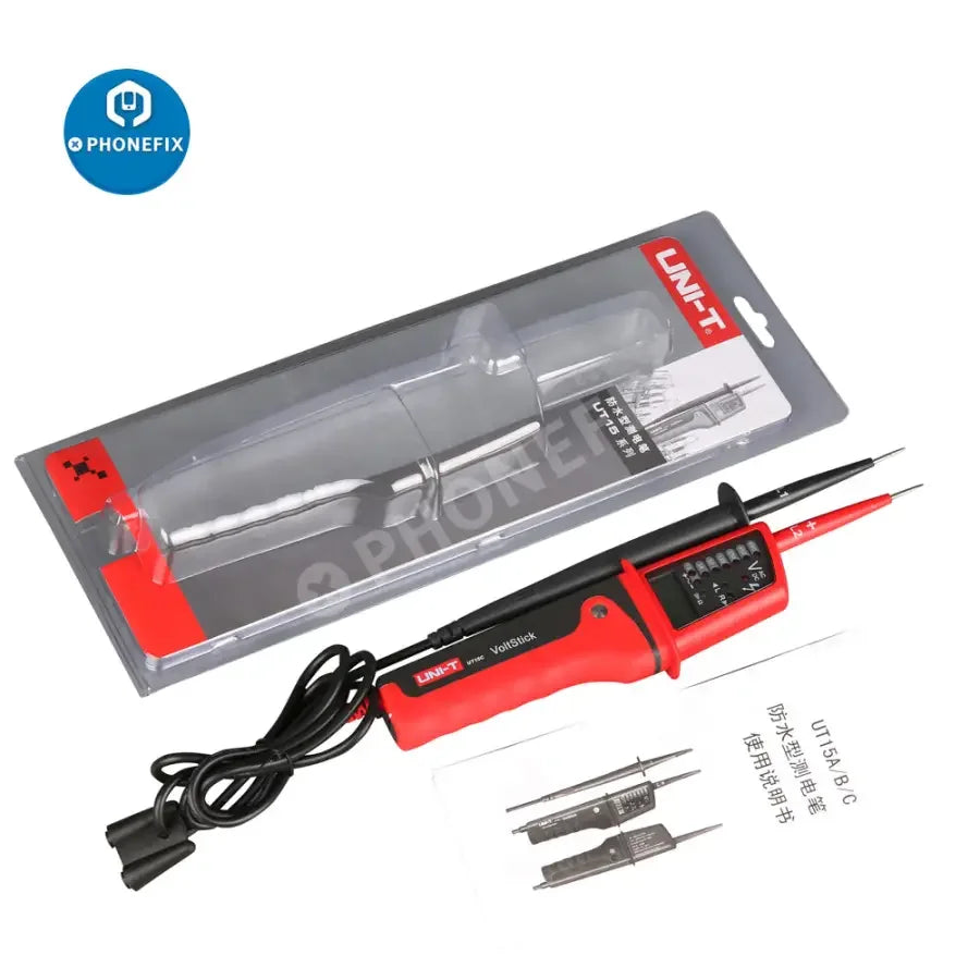 PHONEFIX UT15C AC voltage tester and digital multimeter pen with rotating electric pen design for electrical testing.