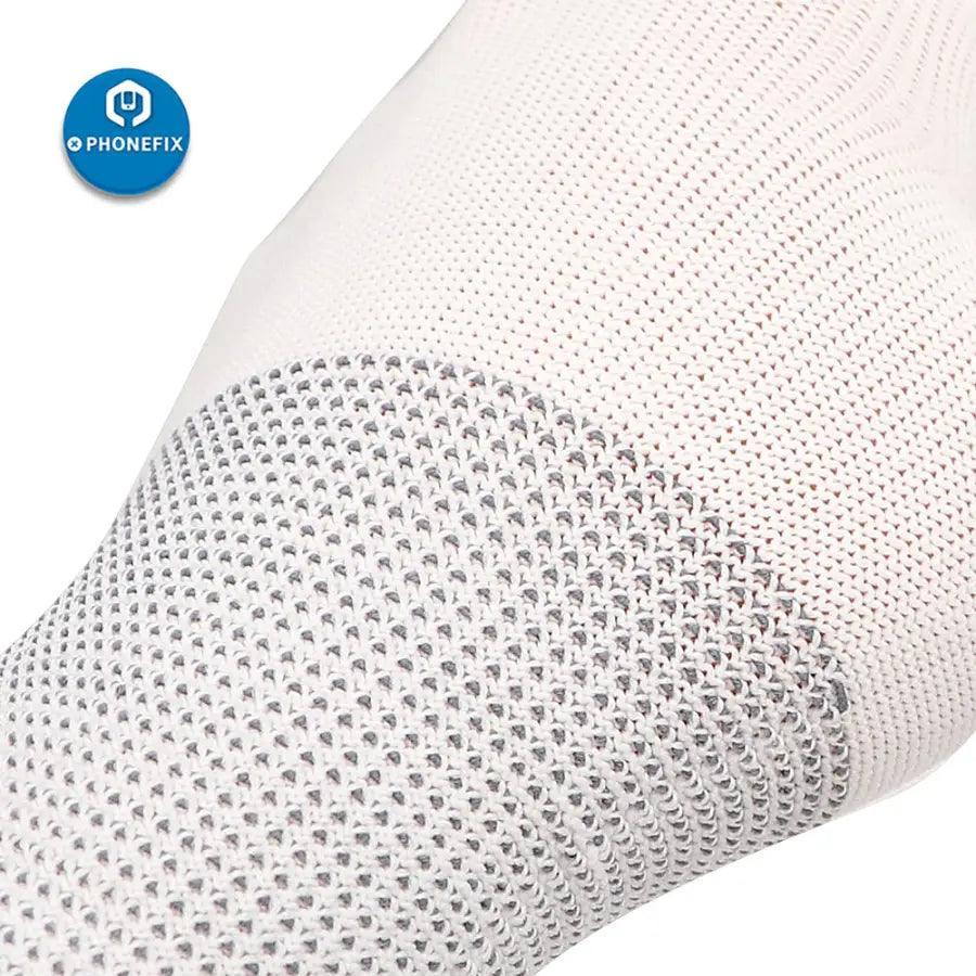 PhoneFix anti-static nylon fiber gloves for ESD electronic work and repair, designed to prevent static discharge during handling.
