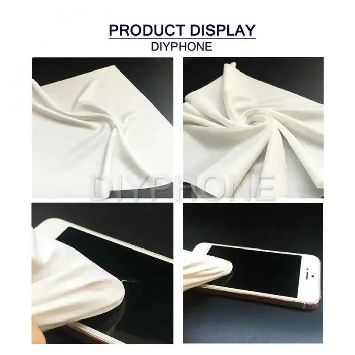 PHONEFIX 4x4 inch non-dust cleaning cloth for soft dust removal, ideal for cleaning screens and delicate surfaces.
