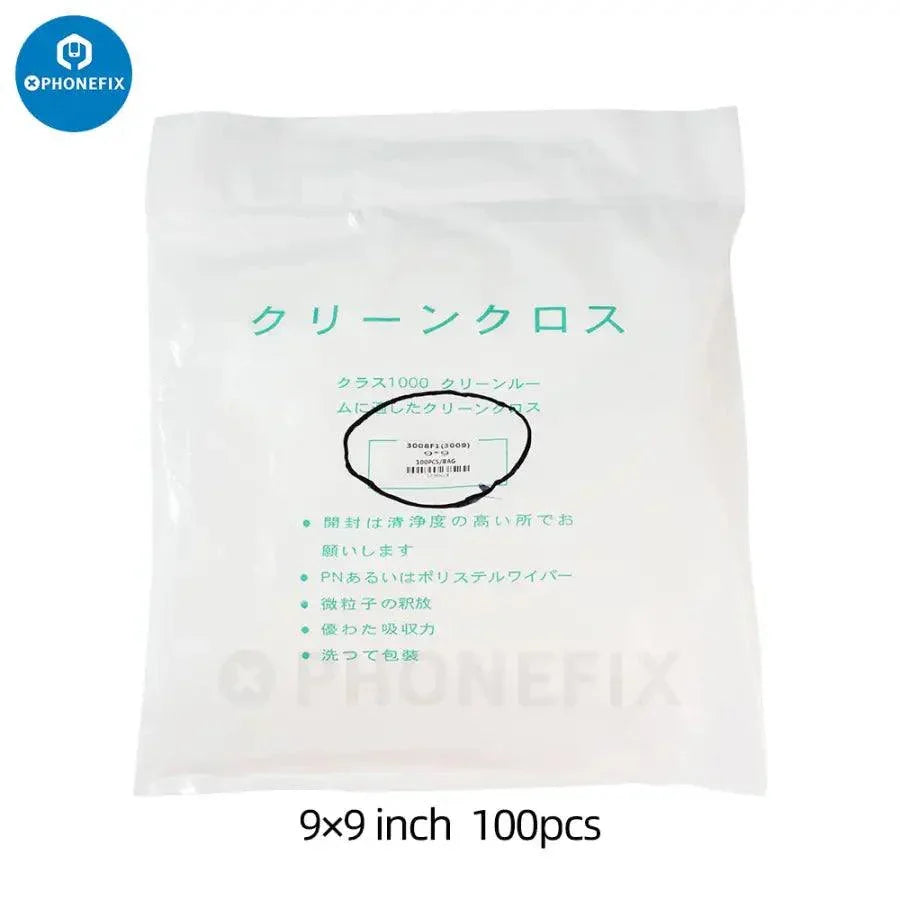 PhoneFix 4x4 inch non-dust cleaning cloth pack, soft dust removal cloth for delicate cleaning of electronic devices.