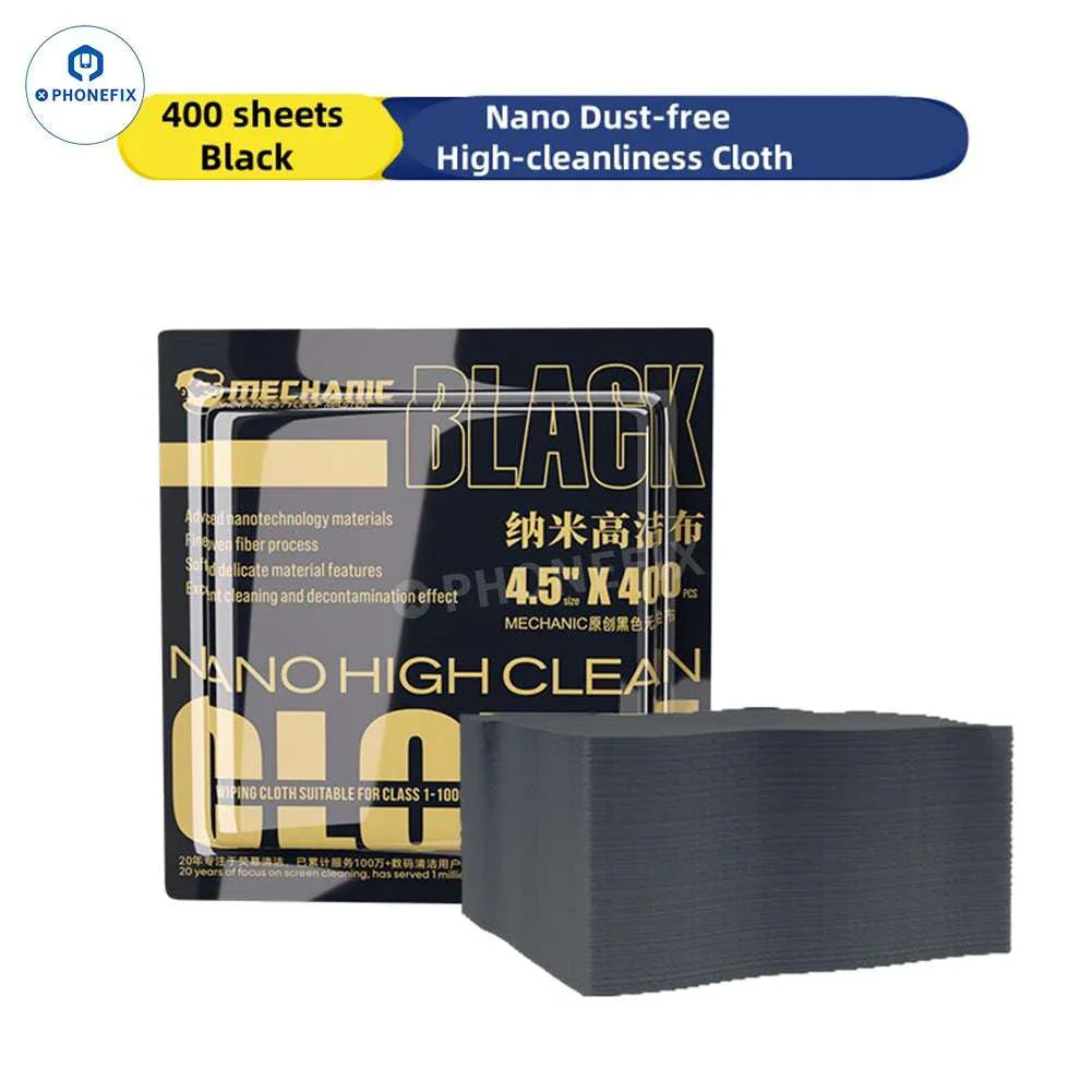 PHONEFIX MECHANIC Nano Cleaning Cloth for LCD, glass, and camera lens dust removal, compact and effective assist tool