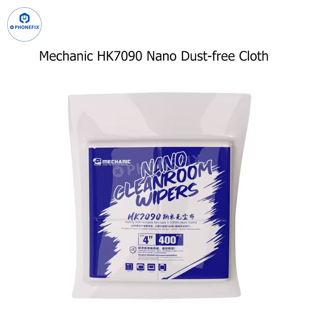 PhoneFix MECHANIC Nano Cleaning Cloth for LCD screens, glass, and camera lenses, dust removal tool for electronics cleaning.