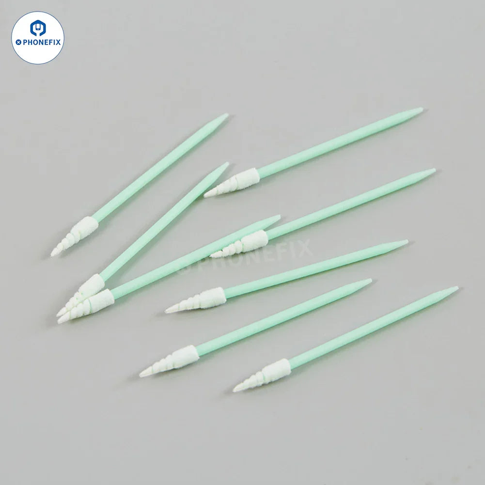 PHONEFIX phone tail plug cleaning stick with dust-free sponge cotton swab for precise dust removal from phone ports.