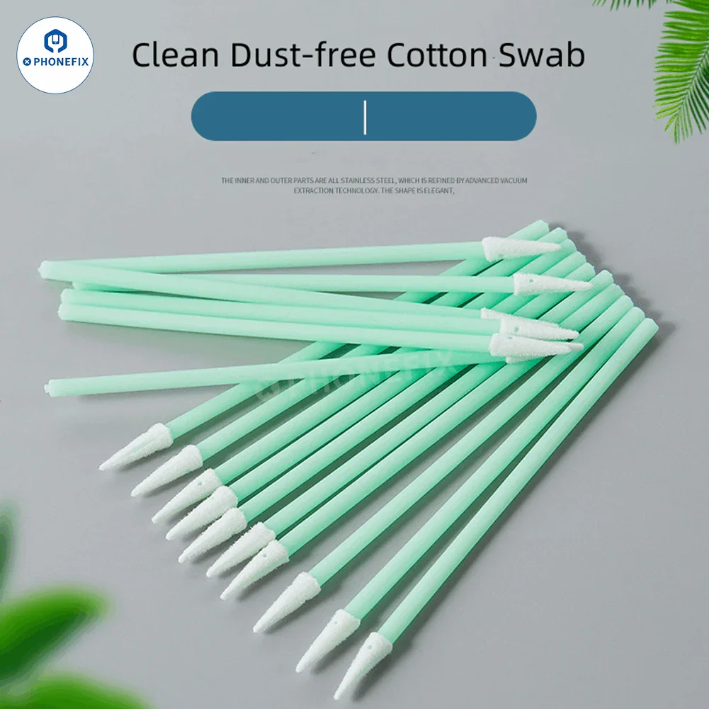PHONEFIX phone tail plug cleaning stick with dust-free sponge cotton swab for removing dust and dirt from phone ports.