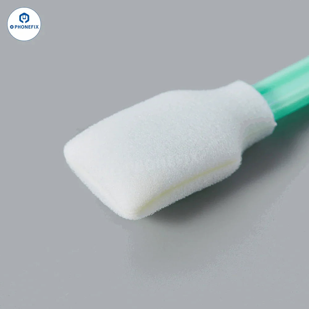 PhoneFIX dust-free sponge cotton swab for cleaning phone tail plug and assist tool, showing a close-up of the cleaning stick.