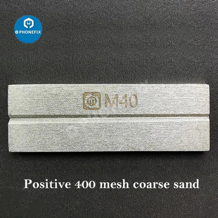 Amaoe M40 double-sided grindstone tweezers correction polish station for phone repair, assist tool by PHONEFIX.