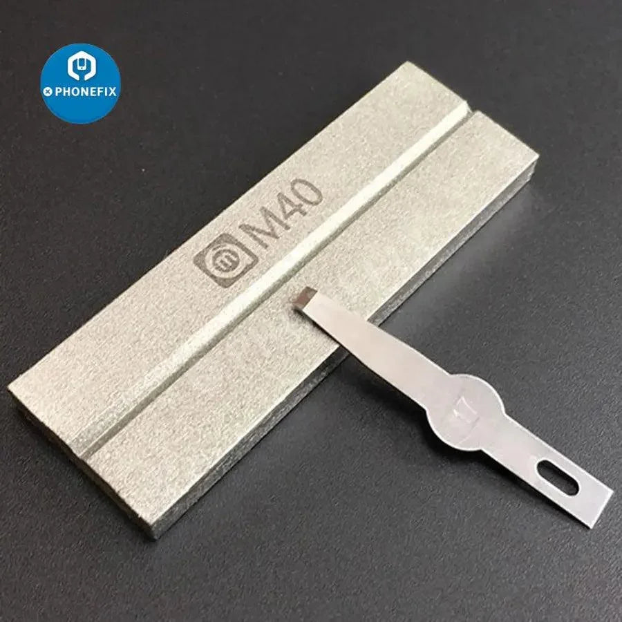 Amaoe M40 double-sided grindstone tweezers correction polish station, PHONEFIX assist tool for precise jewelry or electronics work.