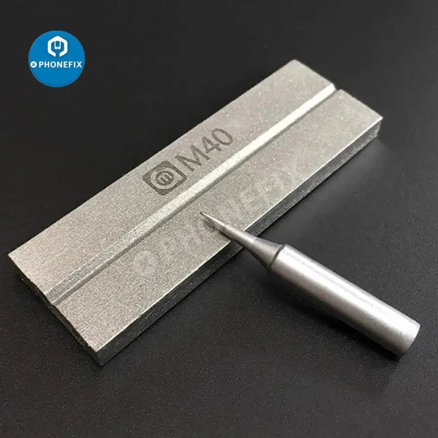 Amaoe M40 double-sided grindstone tweezers correction polish station from PHONEFIX, an assist tool for precision repairs.