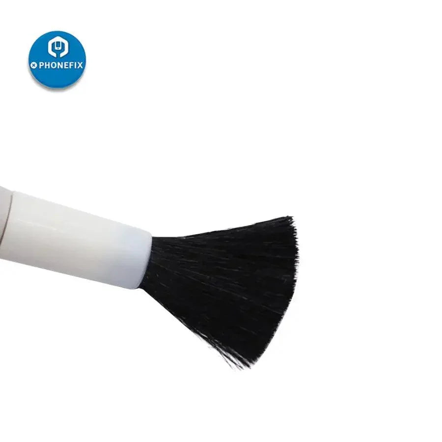 PhoneFix 2-in-1 dust cleaning air blower and brush for keyboard and camera cleaning, helps remove dust and debris effectively.