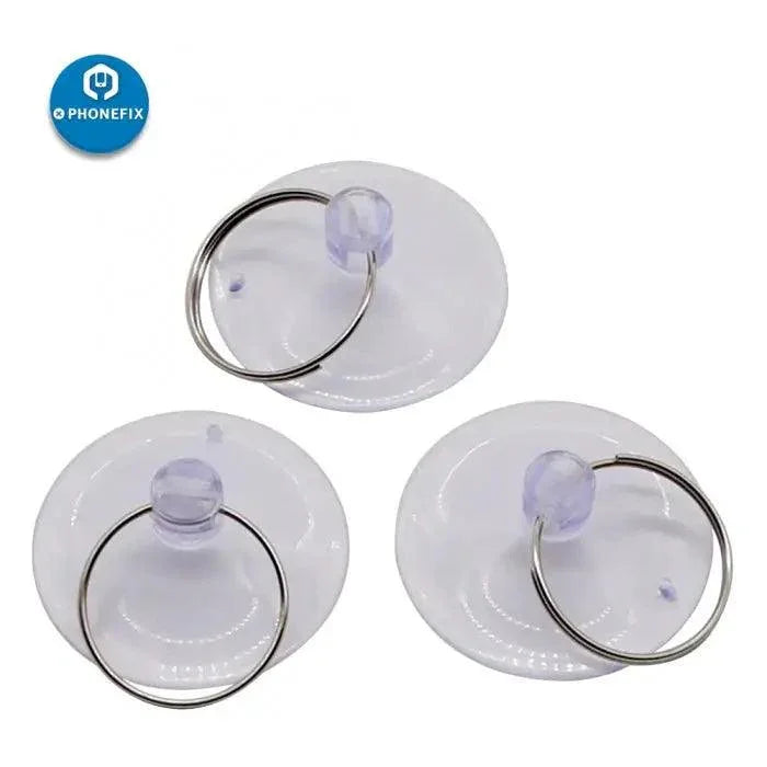 PHONEFIX 35mm suction cups with keychain for phone LCD screen opening and repair assistance, durable and easy to use.