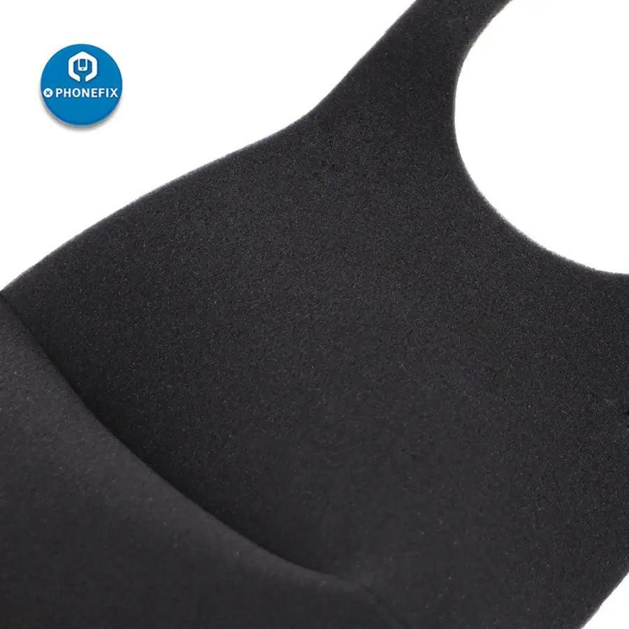 Black 3D fashion reusable anti-dust mask for adults by PHONEFIX, designed for men and women to protect against dust and pollution.