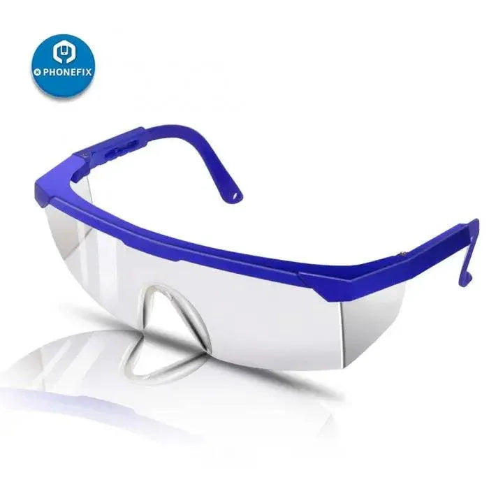 PhoneFix safety clear lens goggles for soldering and chemical protection, eye safety glasses for industrial and laboratory use.