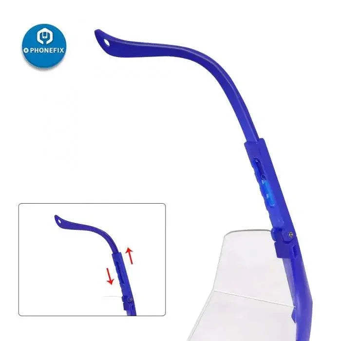 Phonefix safety clear lens goggles for soldering and chemical protection, eye safety glasses with anti-chemical features.