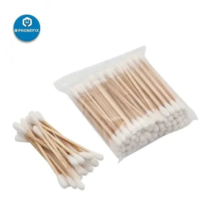Set of 80 double-head cotton swabs from PHONEFIX, ideal for cleaning and delicate personal care tasks.